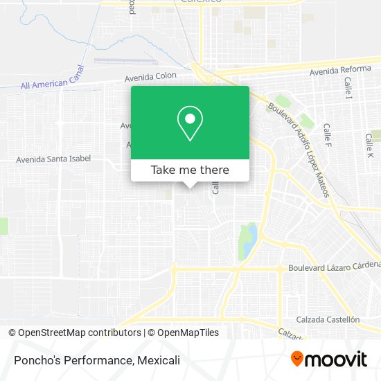 Mapa de Poncho's Performance