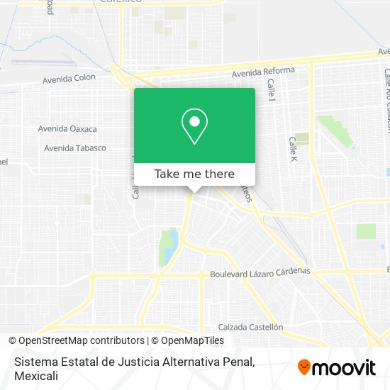 Sistema Estatal de Justicia Alternativa Penal map