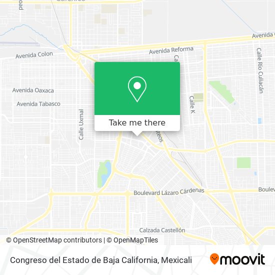 Congreso del Estado de Baja California map