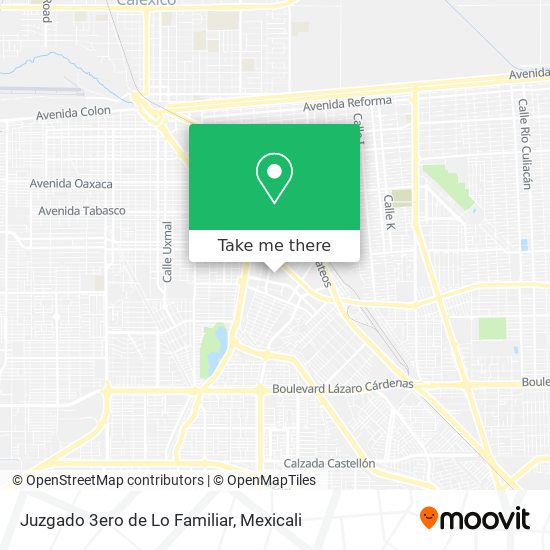 Mapa de Juzgado 3ero de Lo Familiar