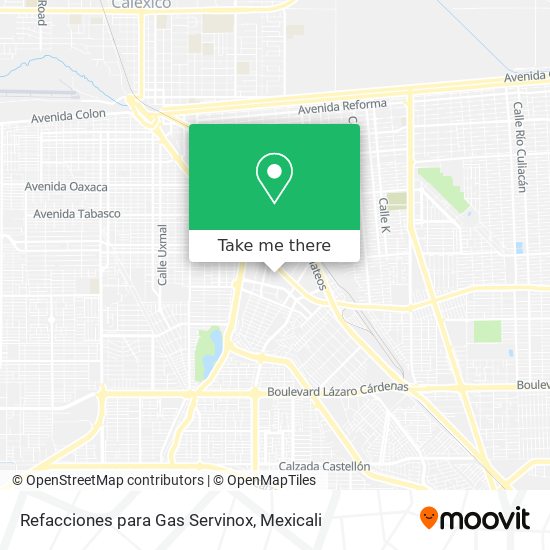 Refacciones para Gas Servinox map