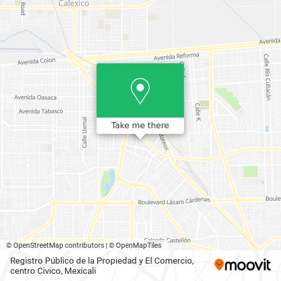 Registro Público de la Propiedad y El Comercio, centro Civico map