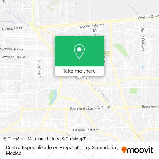 Mapa de Centro Especializado en Preparatoria y Secundaria.