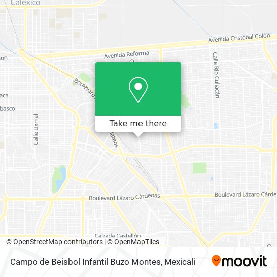 Mapa de Campo de Beisbol Infantil Buzo Montes
