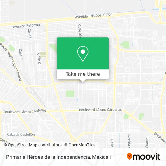 Mapa de Primaria Héroes de la Independencia