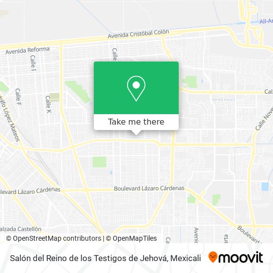 Salón del Reino de los Testigos de Jehová map