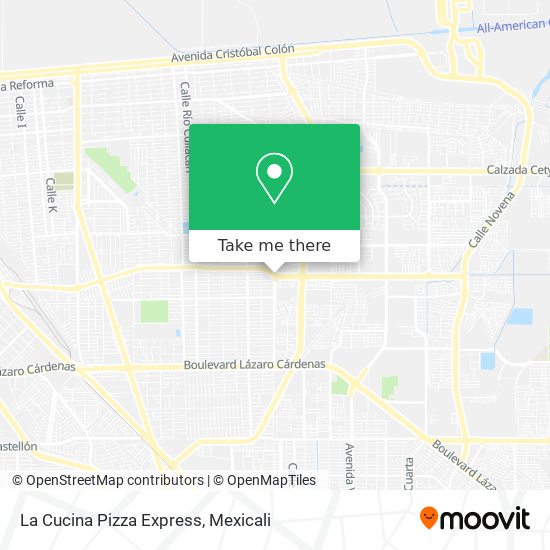 Mapa de La Cucina Pizza Express