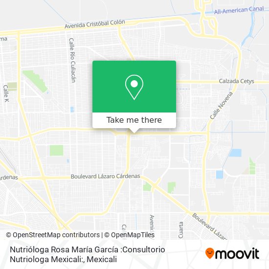 Nutrióloga Rosa María García :Consultorio Nutriologa Mexicali: map