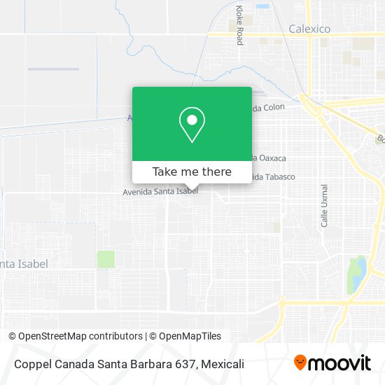 Mapa de Coppel Canada Santa Barbara 637