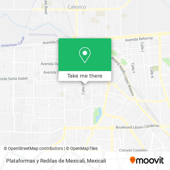Mapa de Plataformas y Redilas de Mexicali