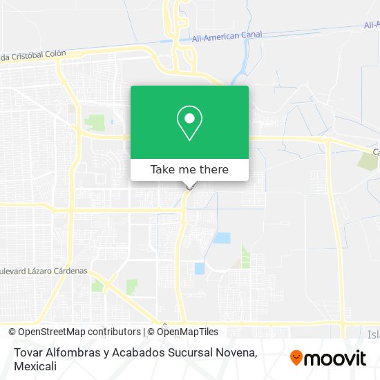 Tovar Alfombras y Acabados Sucursal Novena map