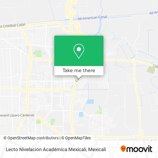 Lecto Nivelación Académica Mexicali map