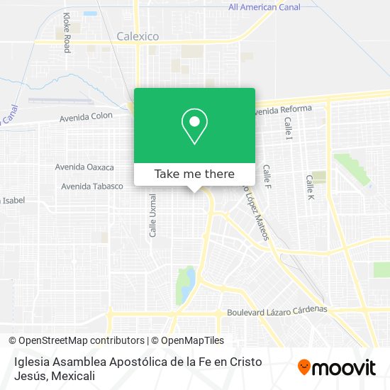 Mapa de Iglesia Asamblea Apostólica de la Fe en Cristo Jesús