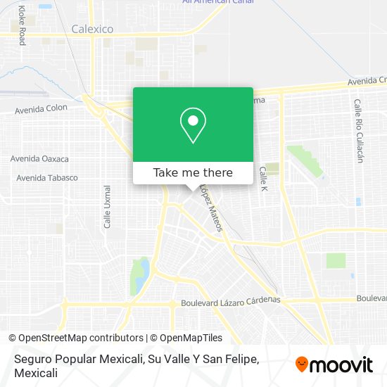 Seguro Popular Mexicali, Su Valle Y San Felipe map