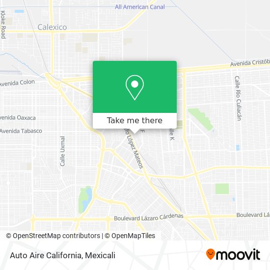 Mapa de Auto Aire California