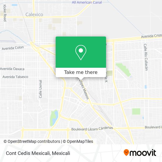 Cont Cedis Mexicali map