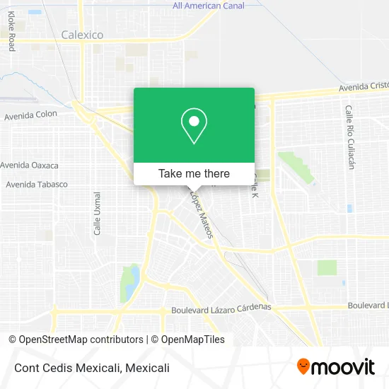 Cont Cedis Mexicali map