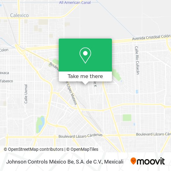 Mapa de Johnson Controls México Be, S.A. de C.V.