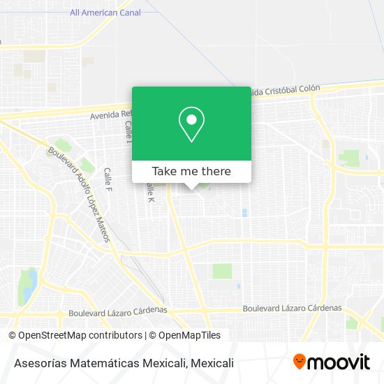 Asesorías Matemáticas Mexicali map