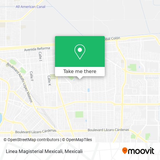 Linea Magisterial Mexicali map