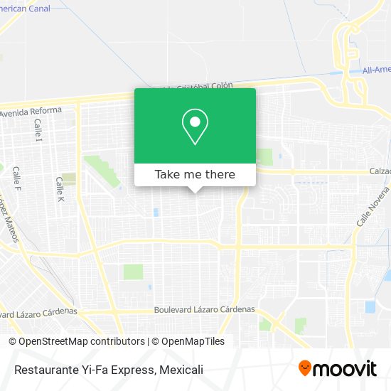 Restaurante Yi-Fa Express map