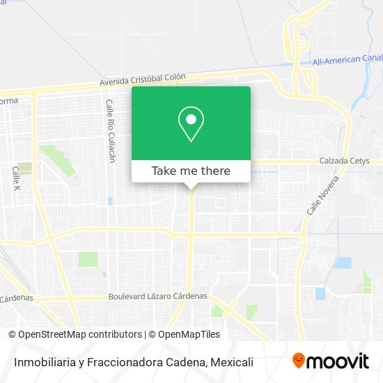 Inmobiliaria y Fraccionadora Cadena map