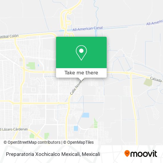 Mapa de Preparatoria Xochicalco Mexicali