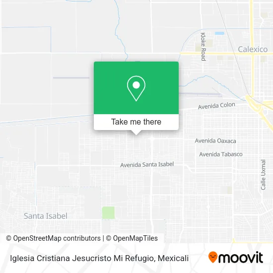 Mapa de Iglesia Cristiana Jesucristo Mi Refugio