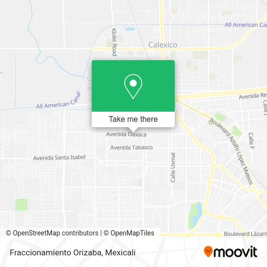 Mapa de Fraccionamiento Orizaba