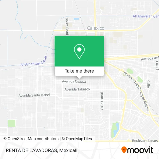 Mapa de RENTA DE LAVADORAS