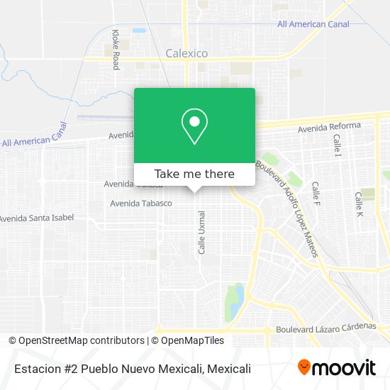 Estacion #2 Pueblo Nuevo Mexicali map