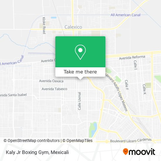 How to get to Kaly Jr Boxing Gym in Mexicali by Bus?