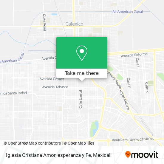 Mapa de Iglesia Cristiana Amor, esperanza y Fe