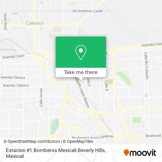 Estacion #1 Bomberos Mexicali Beverly Hills map
