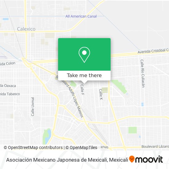 Asociación Mexicano Japonesa de Mexicali map