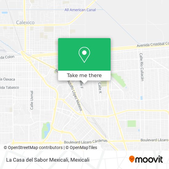 Mapa de La Casa del Sabor Mexicali