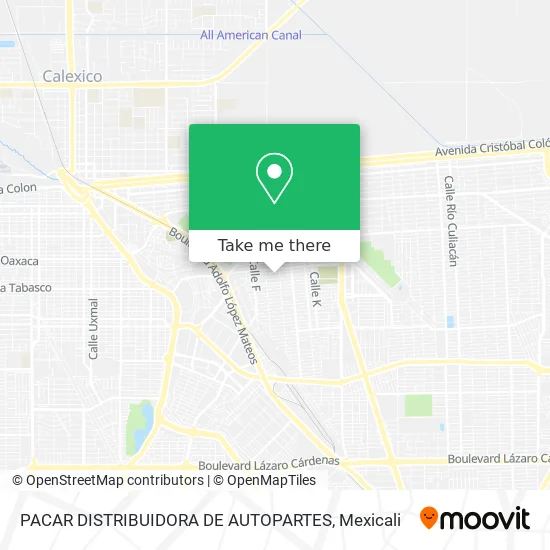 PACAR DISTRIBUIDORA DE AUTOPARTES map