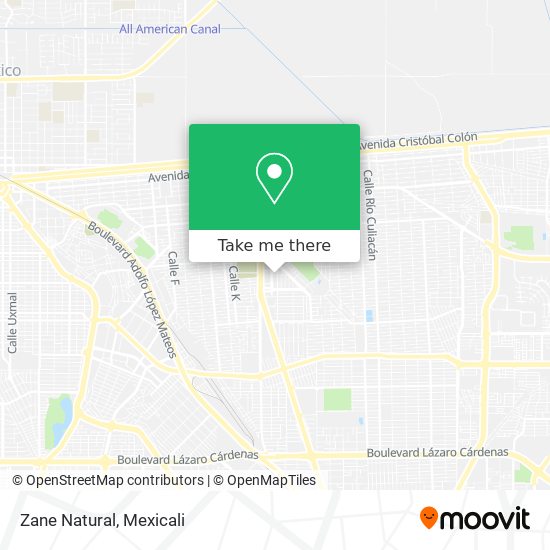 Mapa de Zane Natural