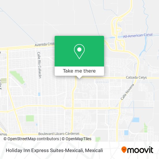 Holiday Inn Express Suites-Mexicali map