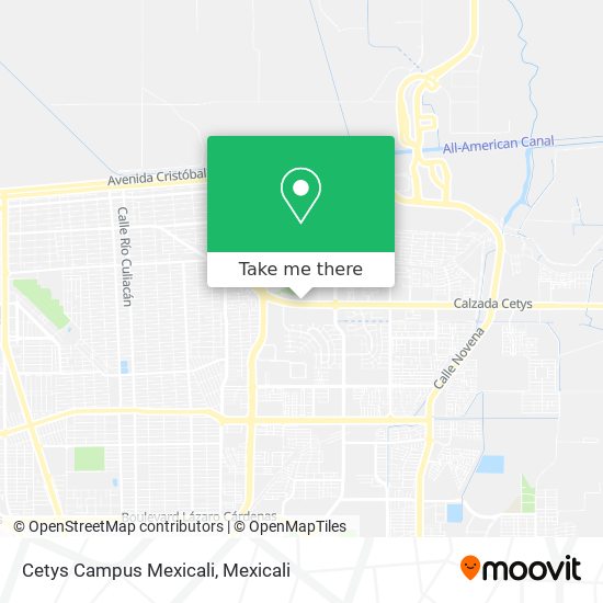 Cetys Campus Mexicali map