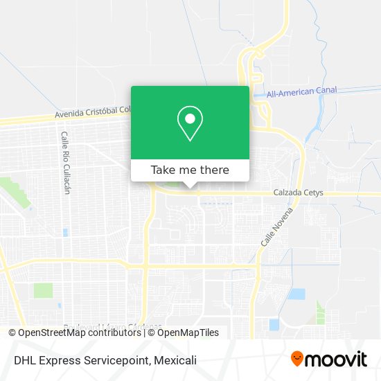 Mapa de DHL Express Servicepoint