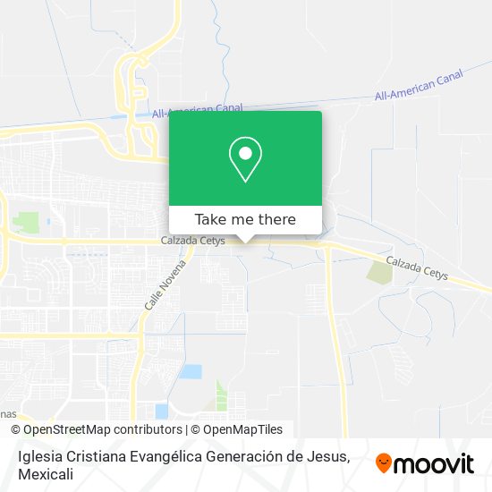 Mapa de Iglesia Cristiana Evangélica Generación de Jesus