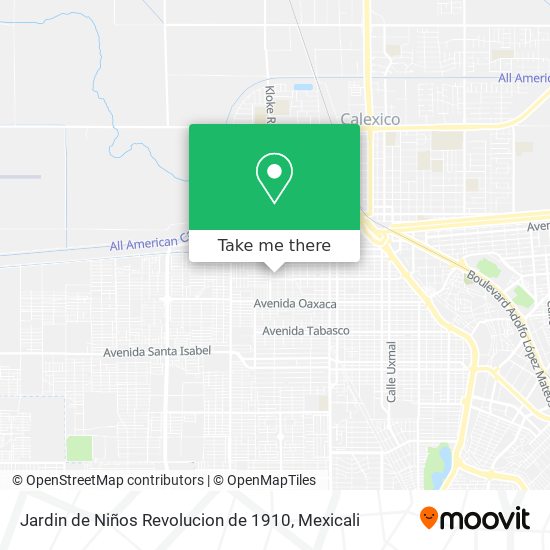 Jardin de Niños Revolucion de 1910 map