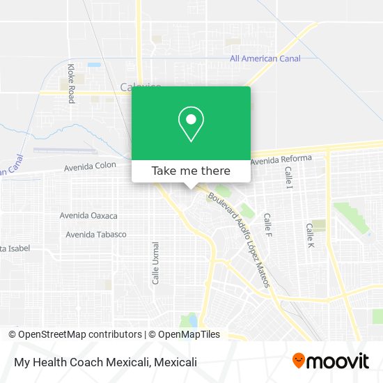Mapa de My Health Coach Mexicali