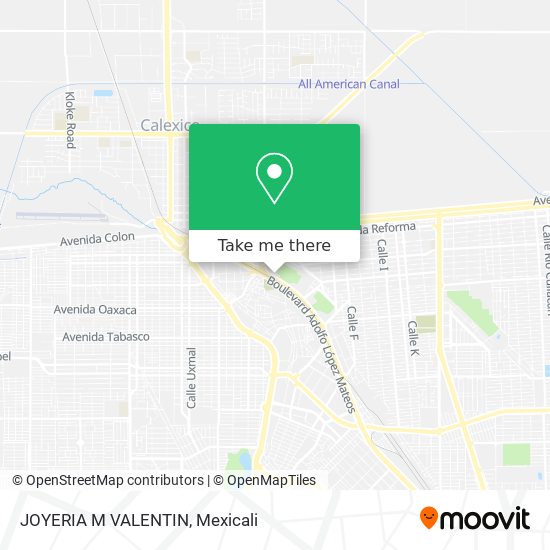 Mapa de JOYERIA M VALENTIN