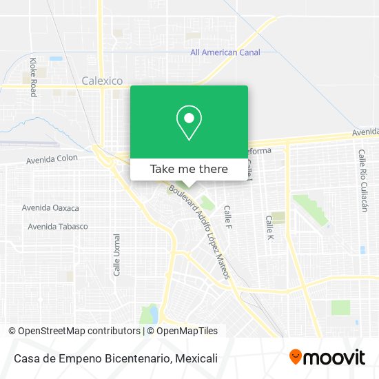 Mapa de Casa de Empeno Bicentenario
