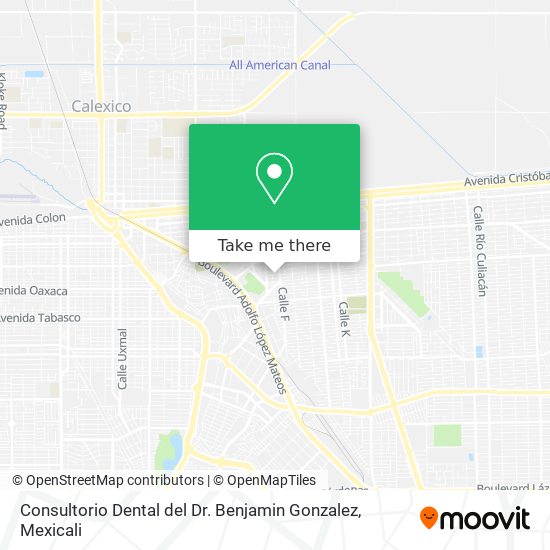 Consultorio Dental del Dr. Benjamin Gonzalez map