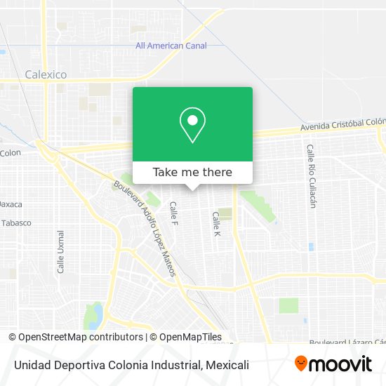 Unidad Deportiva Colonia Industrial map