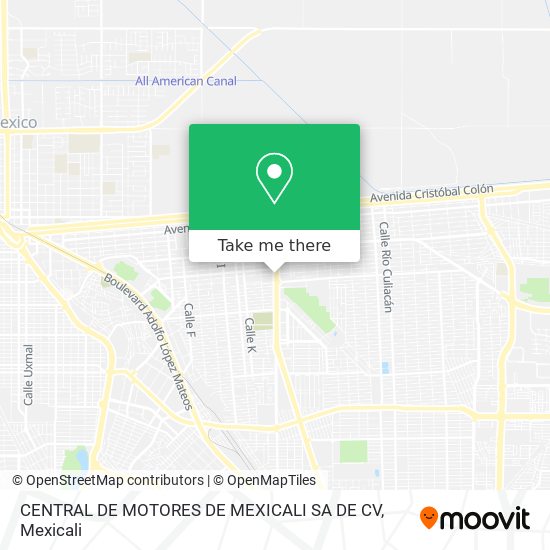 Mapa de CENTRAL DE MOTORES DE MEXICALI SA DE CV