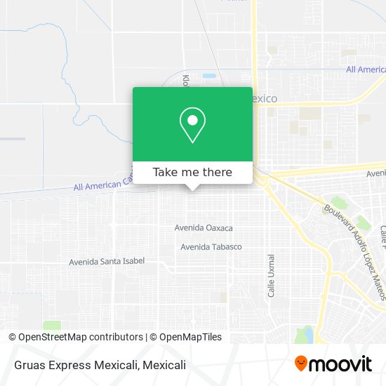 Mapa de Gruas Express Mexicali